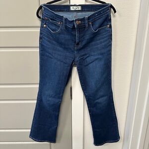 Madewell Mid-Rise Kick Out Crop Jeans Dark Wash Size 28